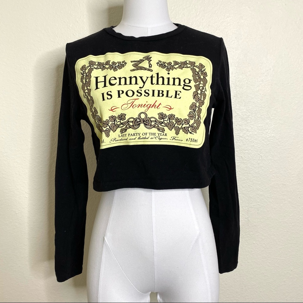 Hennything Is Possible Long Sleeve Crop Top